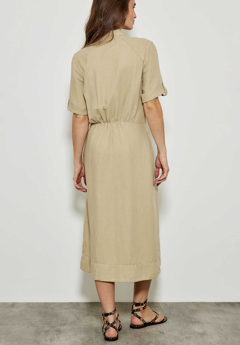 Parchment Relaxed Dress for Women — Elegant Silhouette - gallery