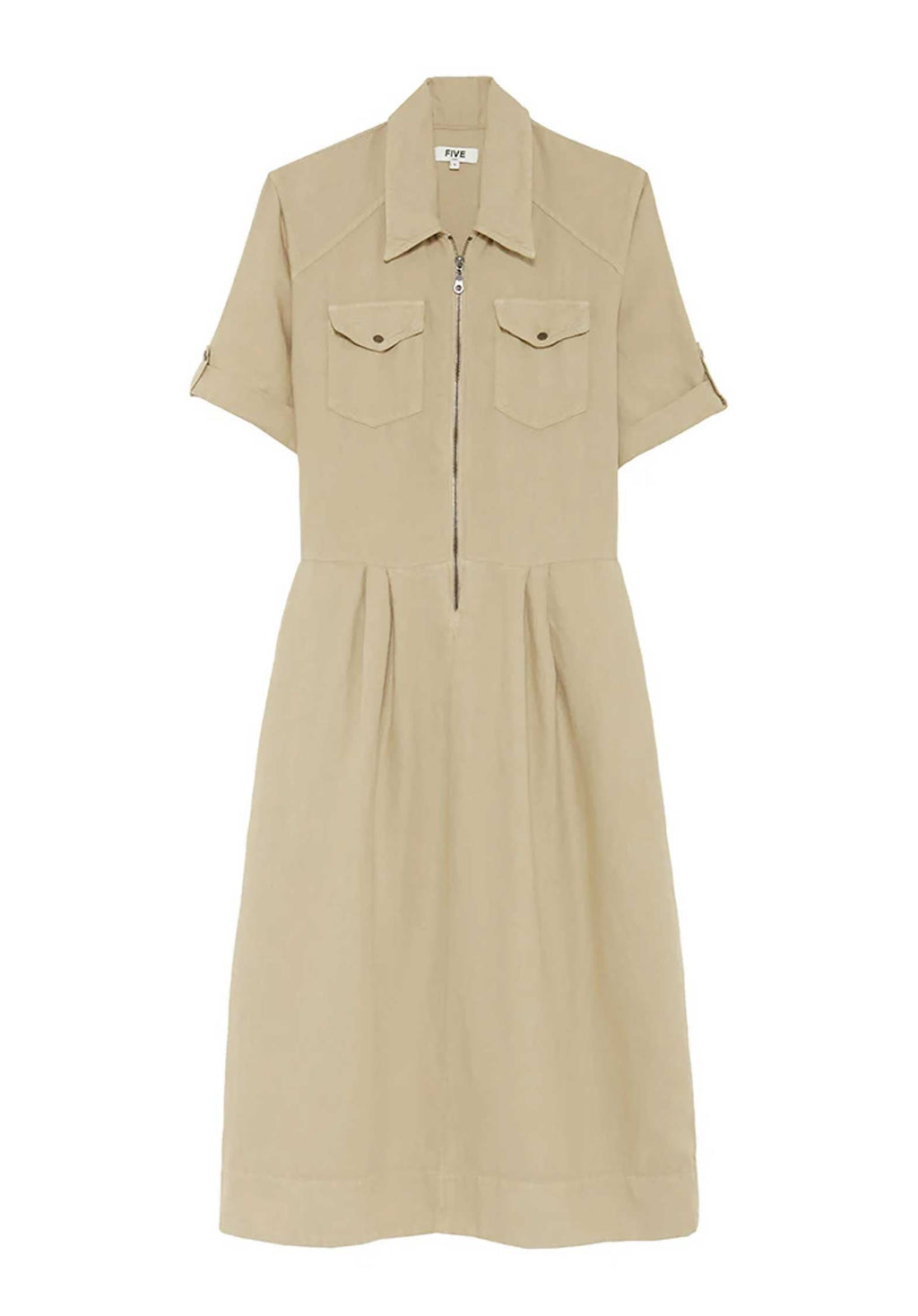 Parchment Relaxed Dress for Women — Elegant Silhouette - gallery