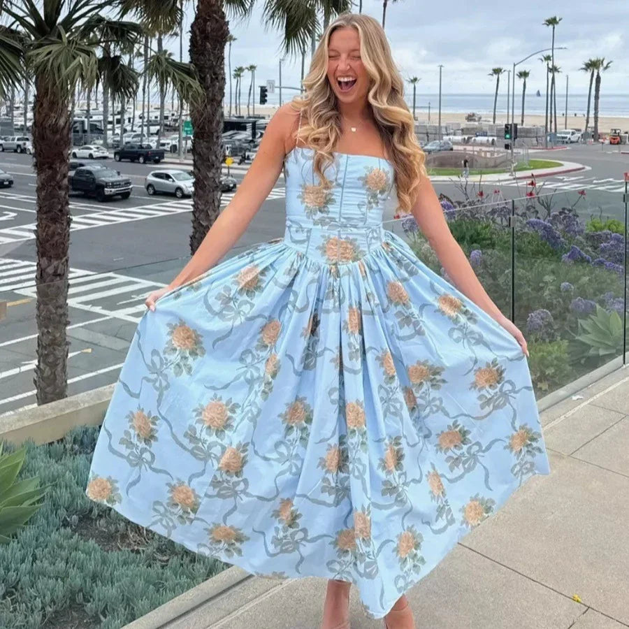 Olivietta's Floral Print Midi Sundress for Women - gallery