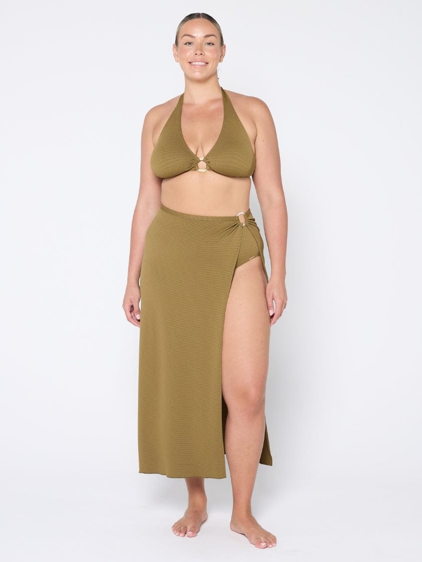 Honey Comb Zanzibar Maxi Split Swim Skirt for Women - gallery