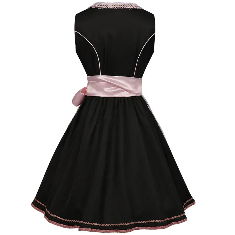 Floral Print Dirndl Dress for Oktoberfest Festivities