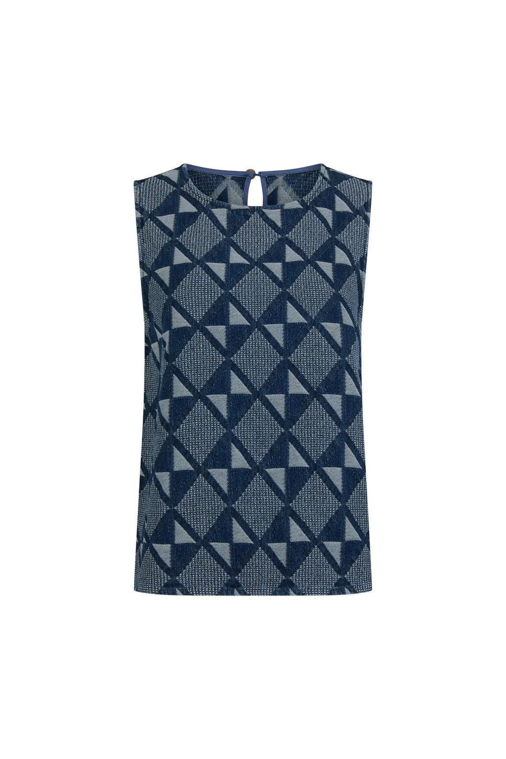 Sim Top In Abstract Denim — gallery