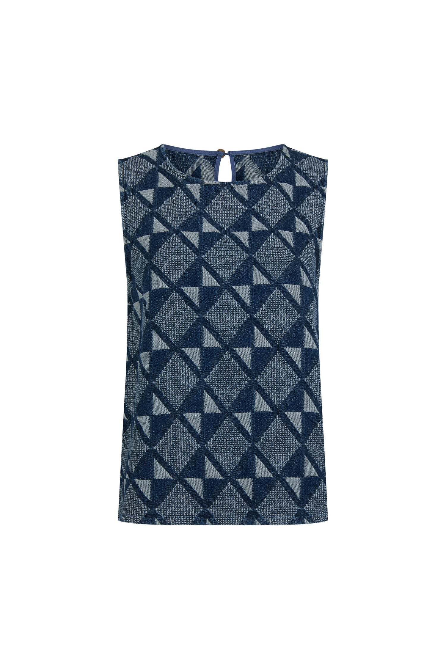 Sim Top In Abstract Denim — gallery
