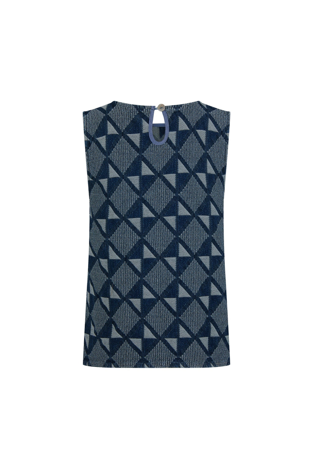 Sim Top In Abstract Denim — gallery