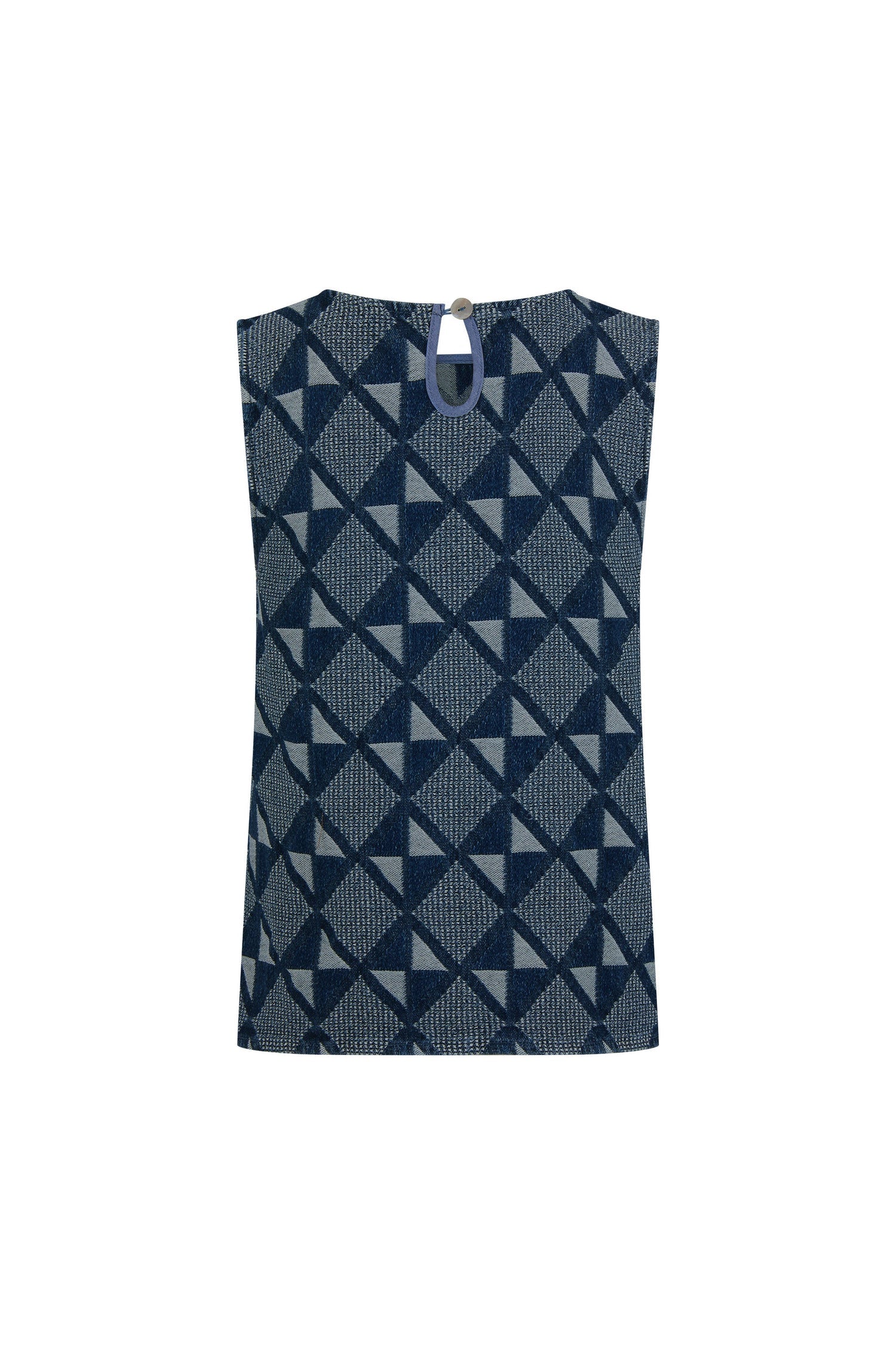 Sim Top In Abstract Denim — gallery