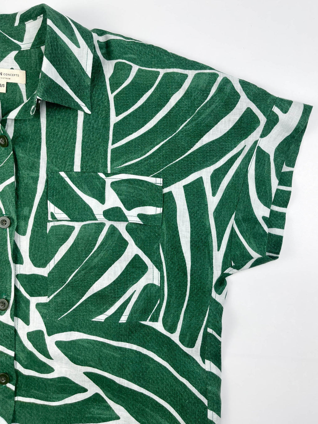 Jungle Rhythm Linen Maxi Shirt Dress for Women - gallery