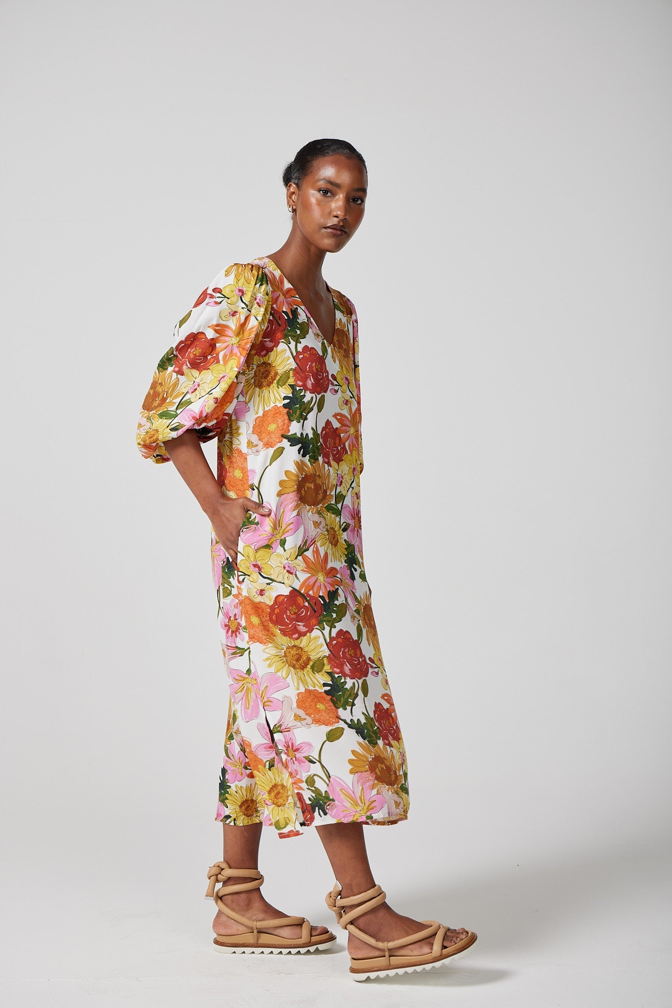 Josette Bubble Sleeve Shift Dress for Women - gallery