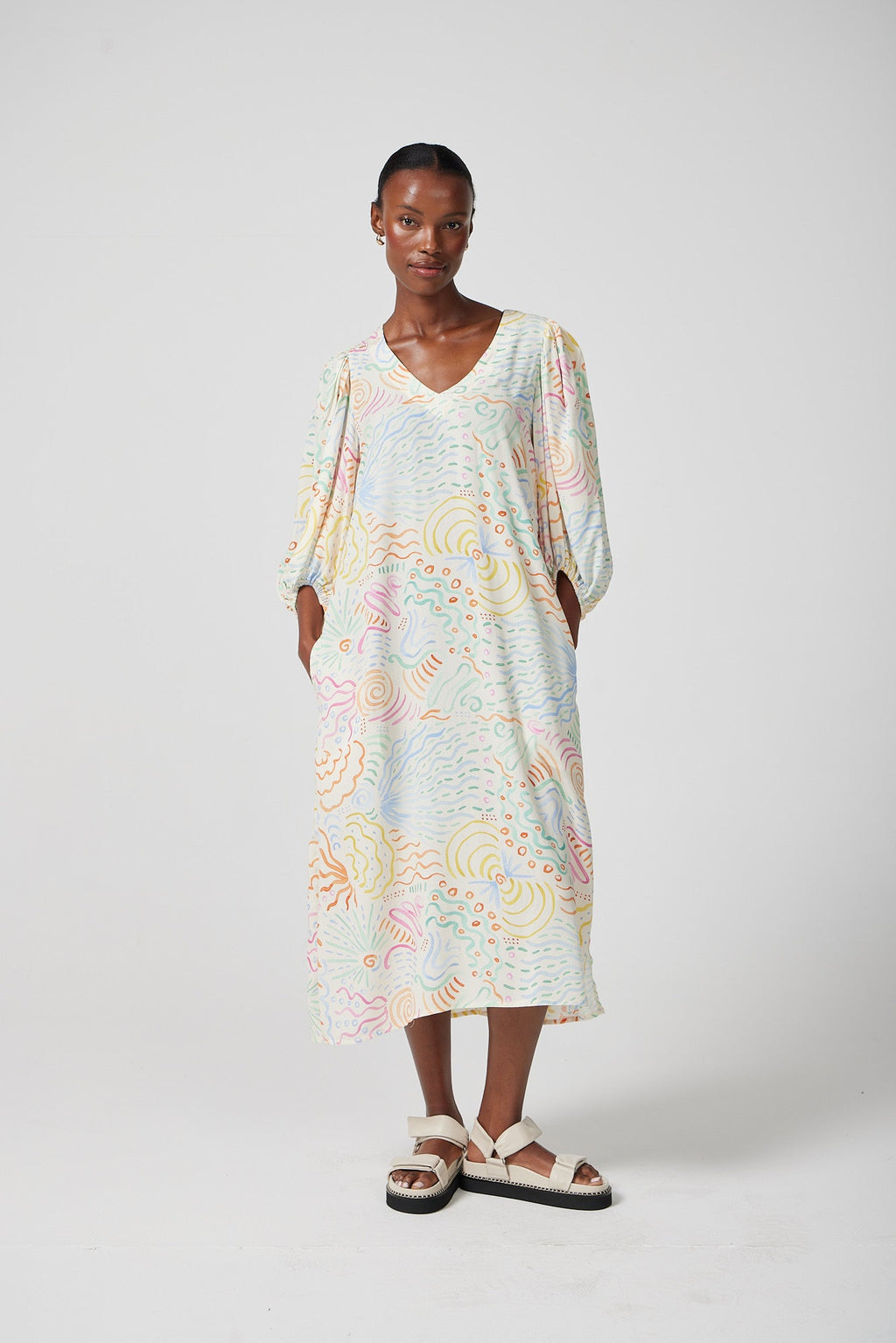 Josette Bubble Sleeve Shift Dress for Women - gallery