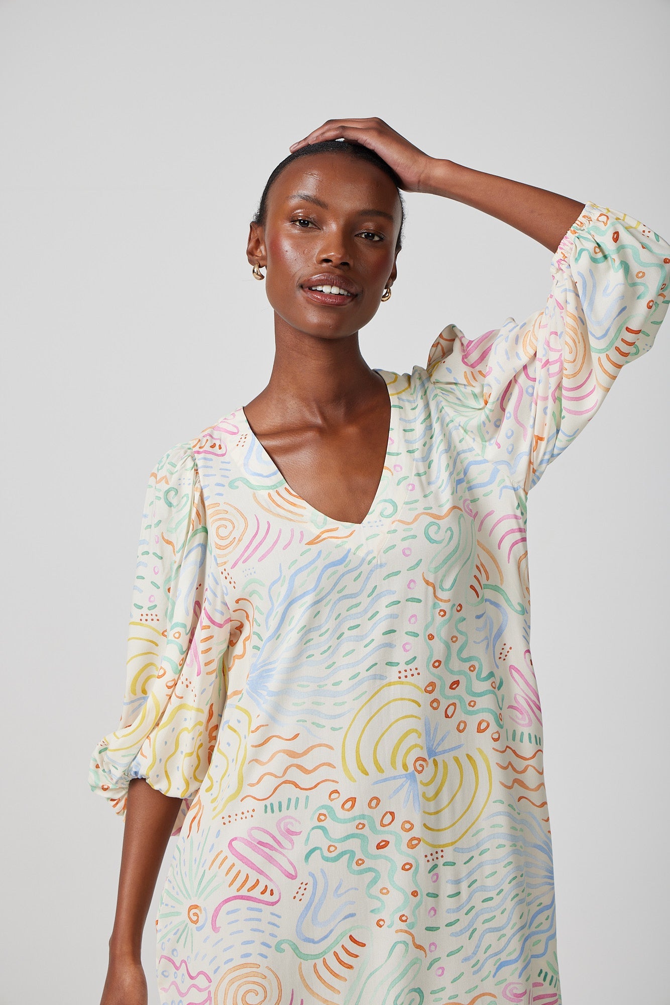 Josette Bubble Sleeve Shift Dress for Women - gallery