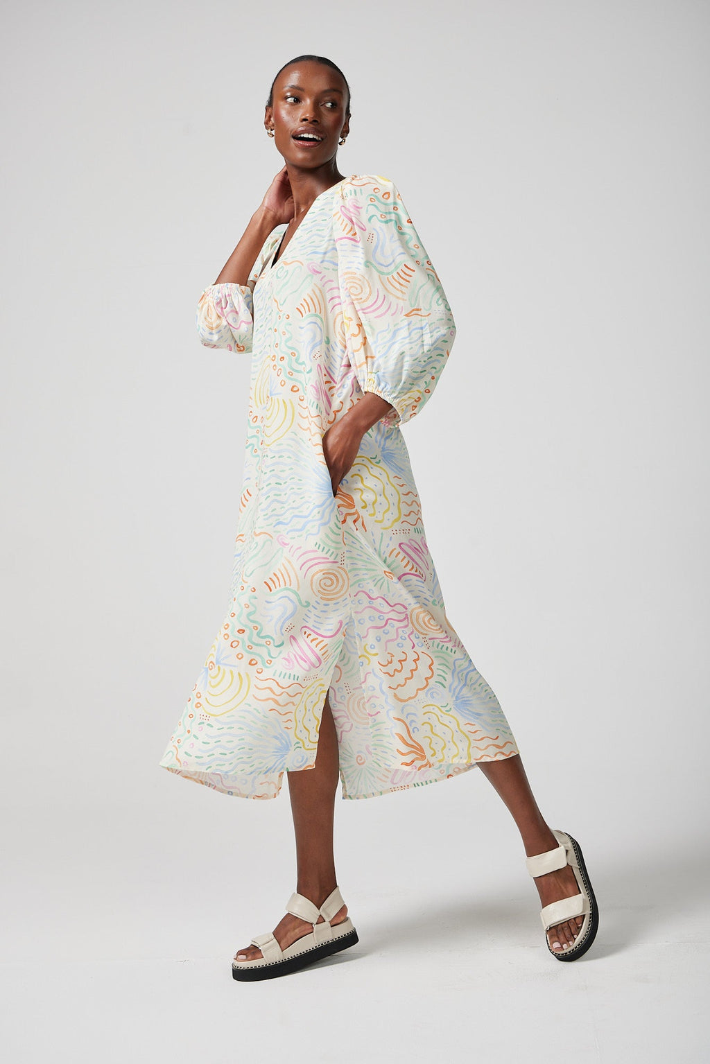 Josette Bubble Sleeve Shift Dress for Women - gallery