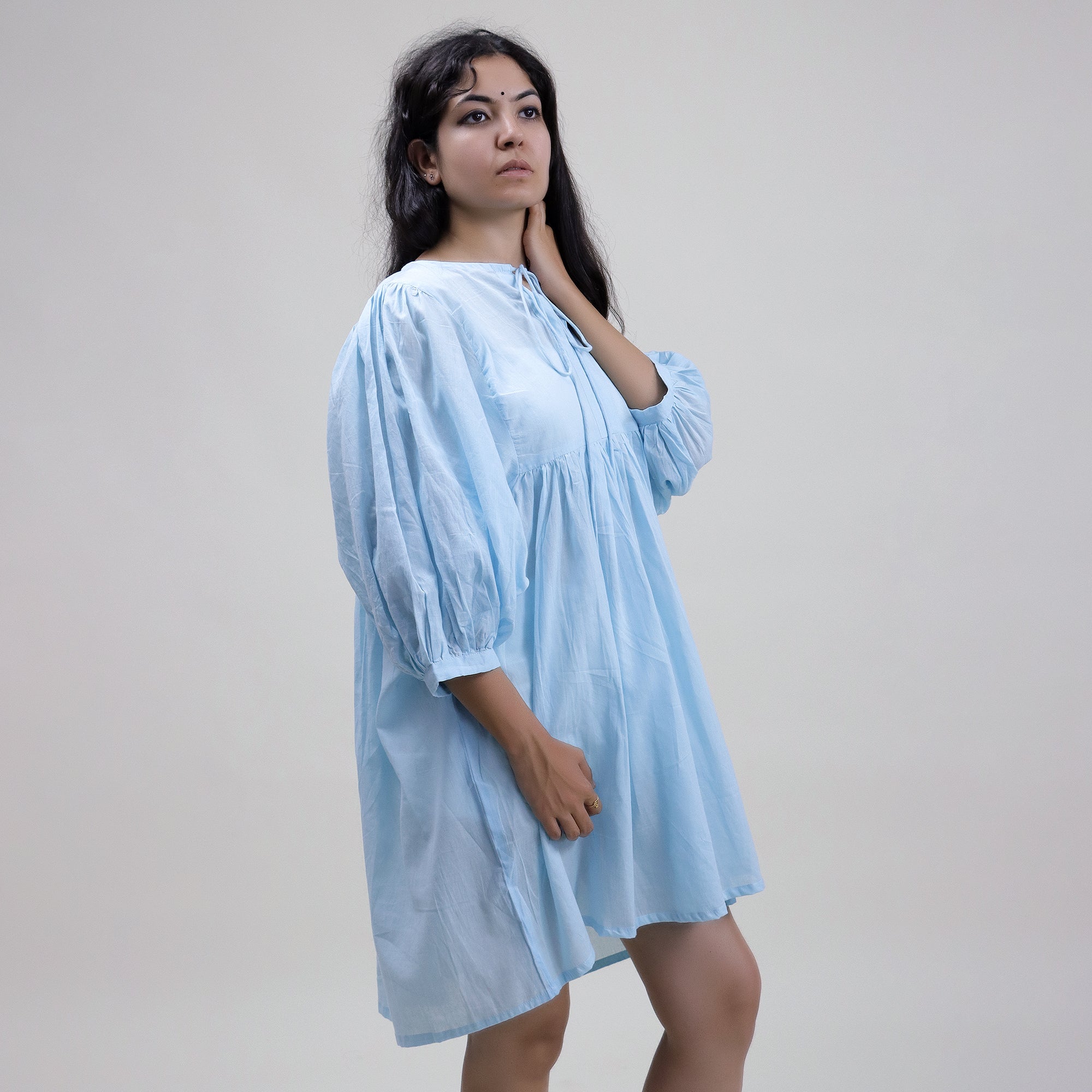 Pure Cotton Hand Block Print Midi Summer Dress for Women - gallery