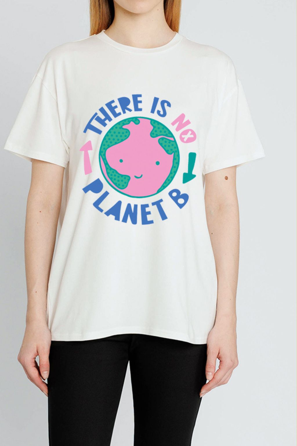 Bamboo Slogan T-Shirt in Cream — Sustainable Statement - gallery