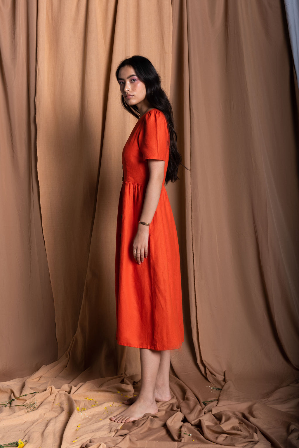 Midi Button Dress for Women - gallery