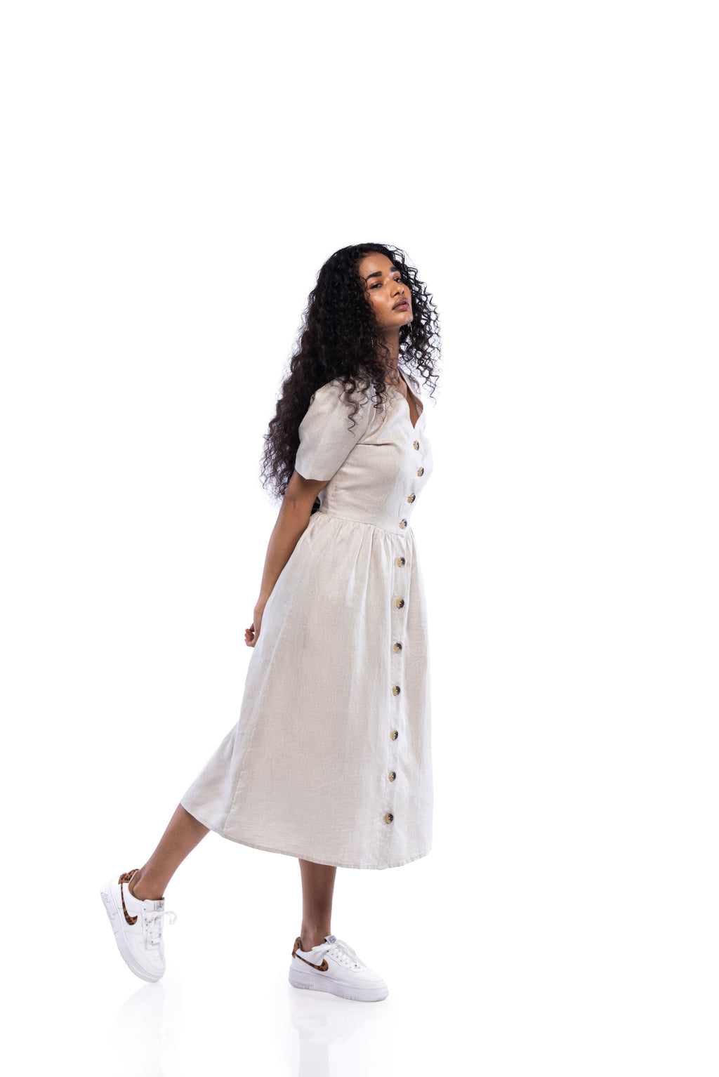 Midi Button Dress for Women - gallery