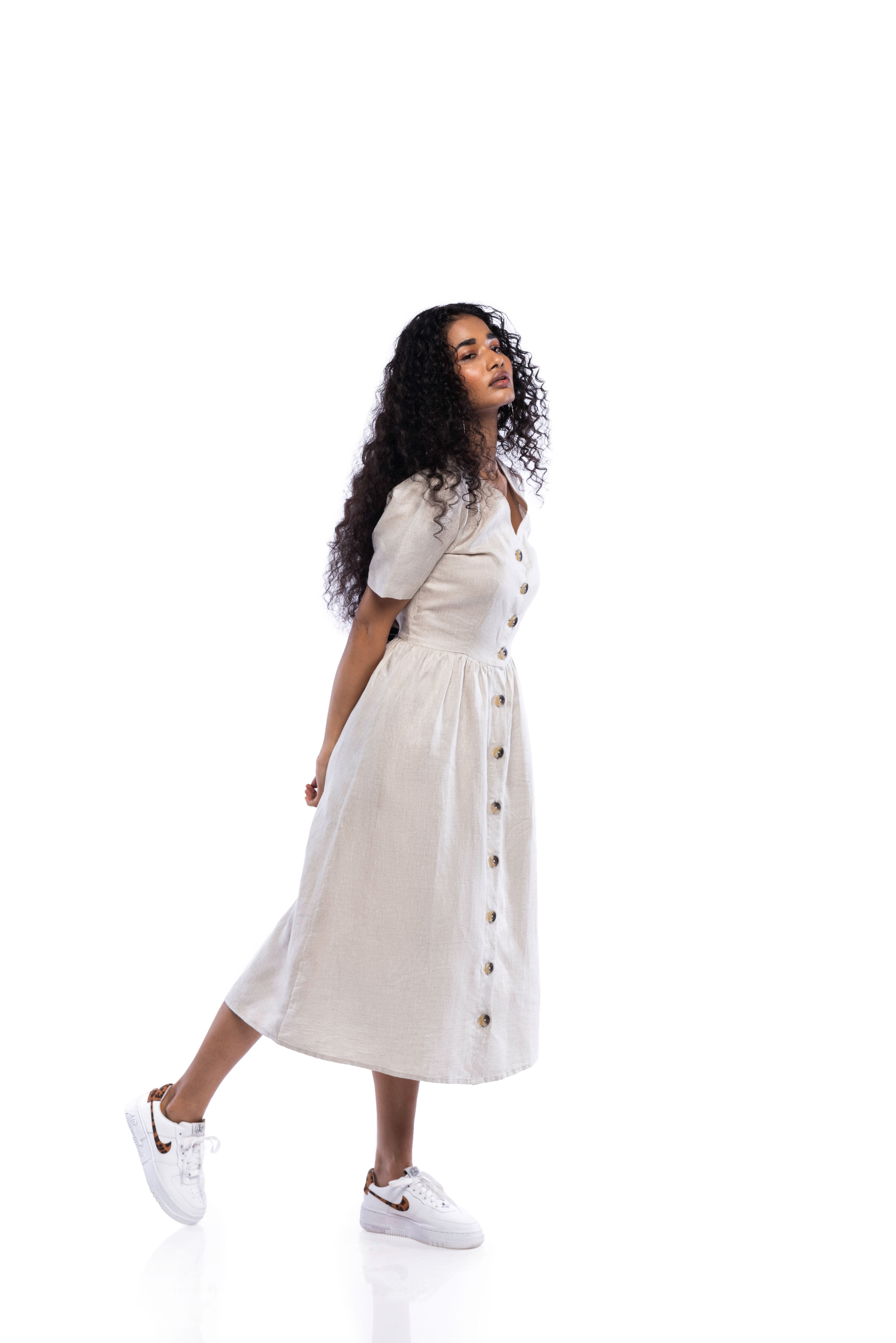 Midi Button Dress for Women - gallery