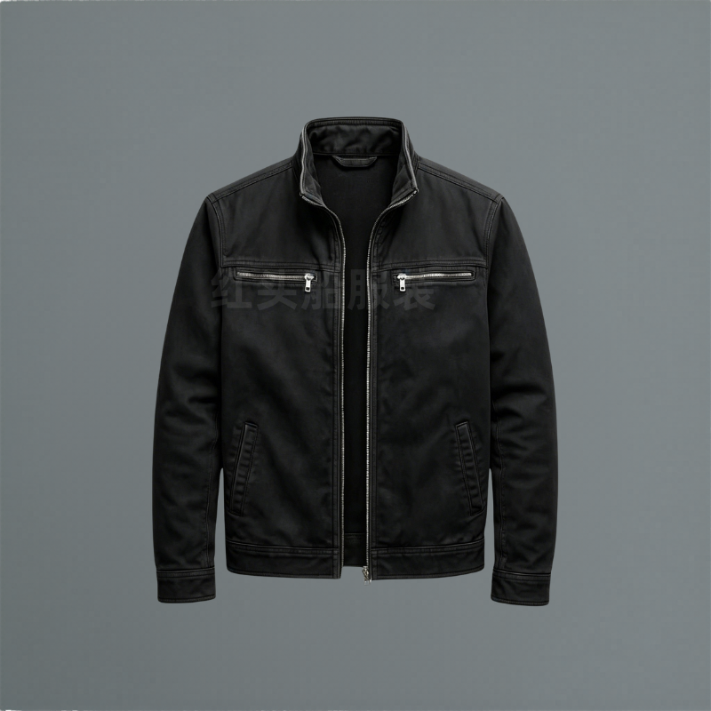 Classic Cotton Jacket for Men - Black