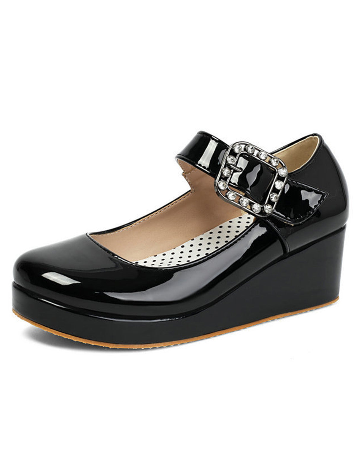 Vintage Lolita Mary Jane Buckle Strap Shoes for Women