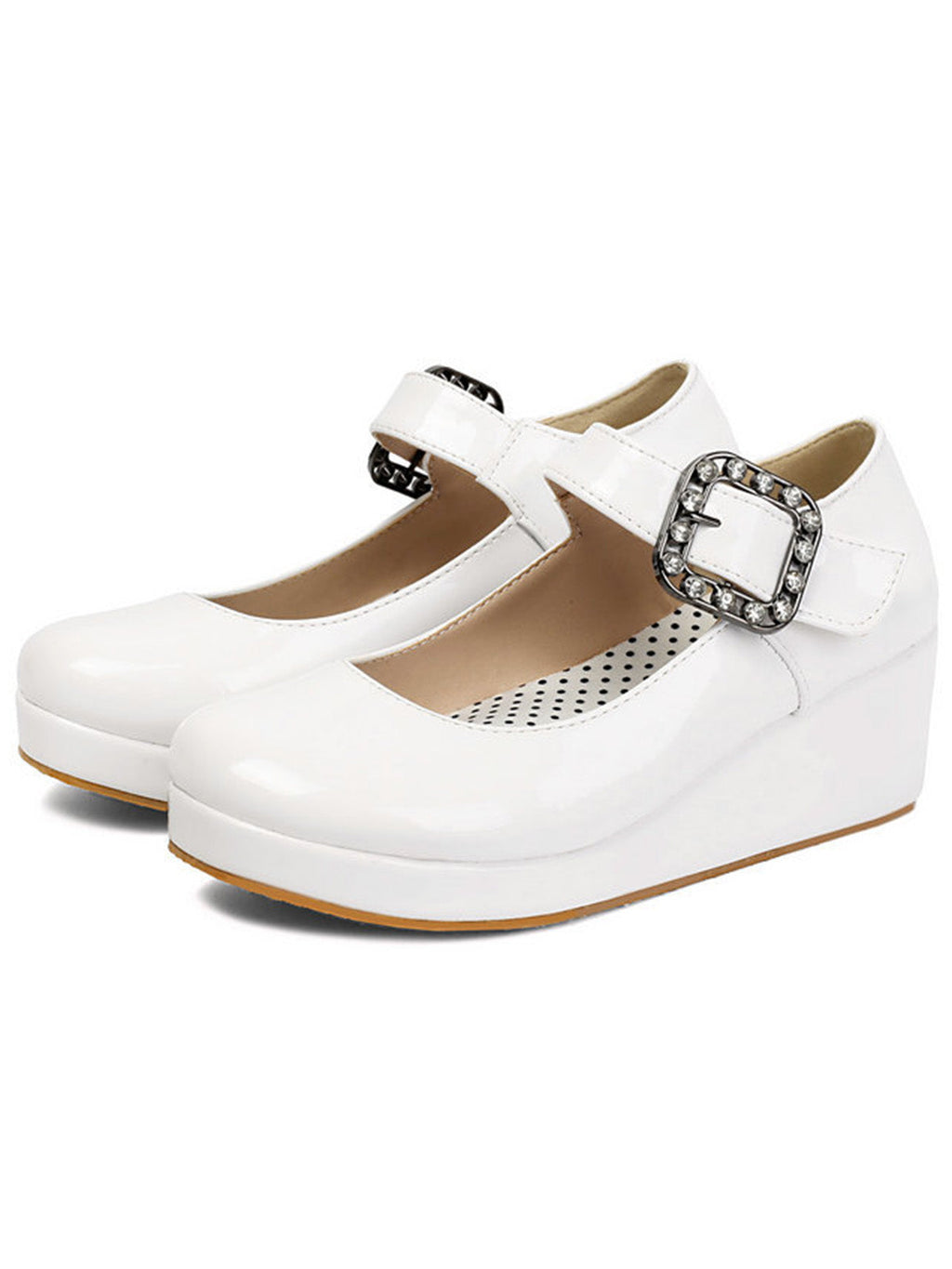Vintage Lolita Mary Jane Buckle Strap Shoes for Women - gallery