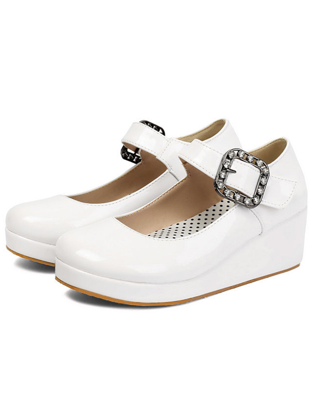 Vintage Lolita Mary Jane Buckle Strap Shoes for Women - gallery
