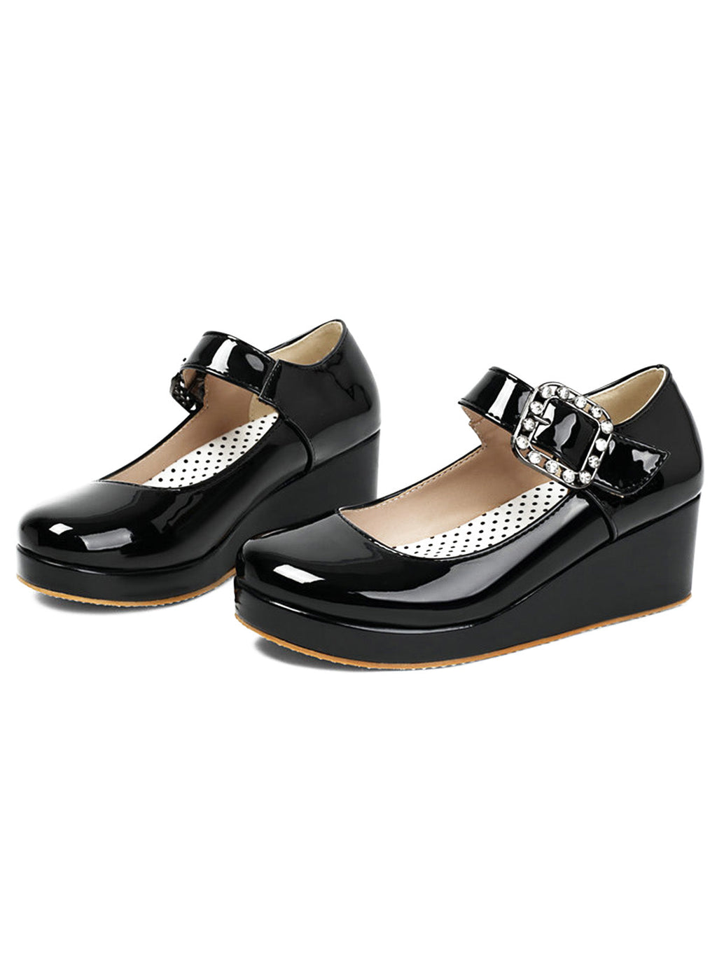 Vintage Lolita Mary Jane Buckle Strap Shoes for Women - gallery