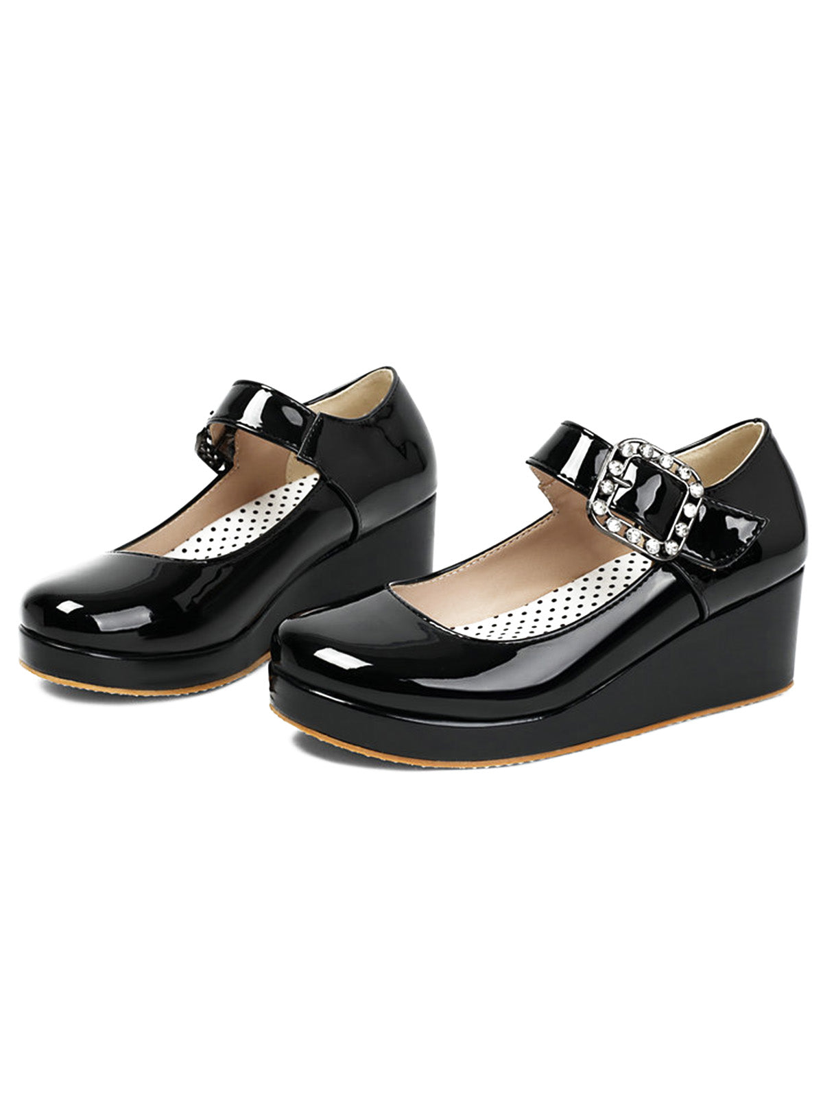Vintage Lolita Mary Jane Buckle Strap Shoes for Women - gallery