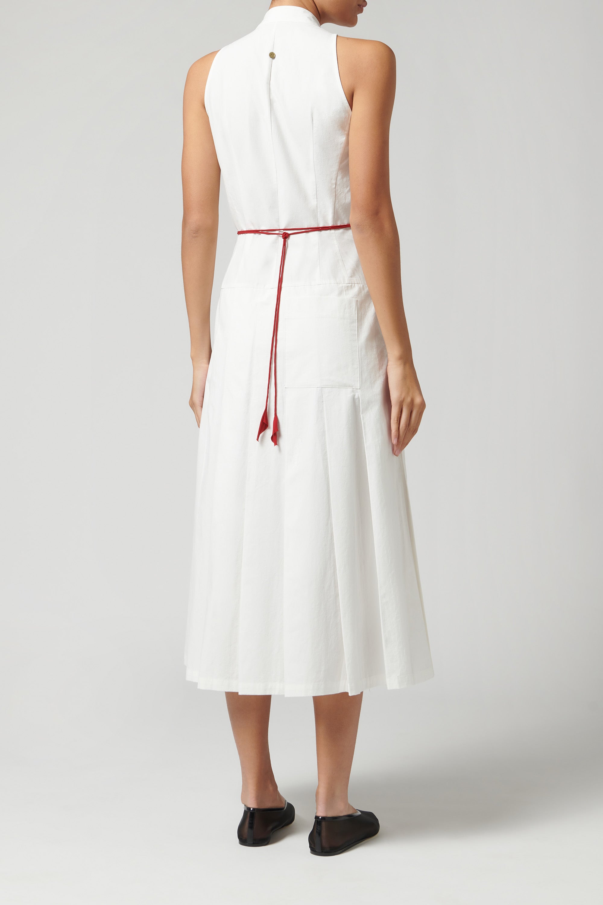 White Lee Kilt Midi Dress for Women - gallery