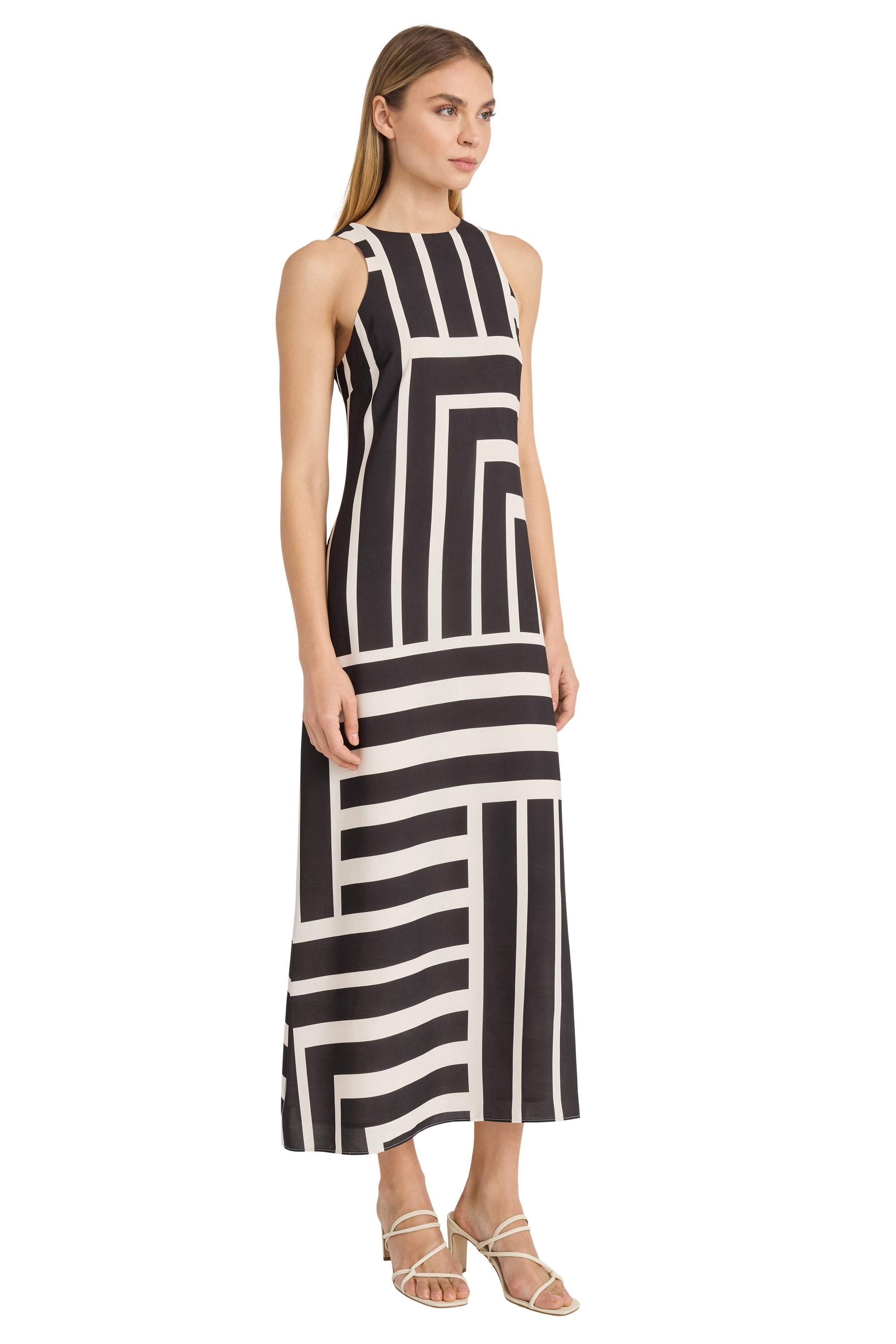 Quincy Midi Shift Dress in Intersection Stripes for Women - gallery