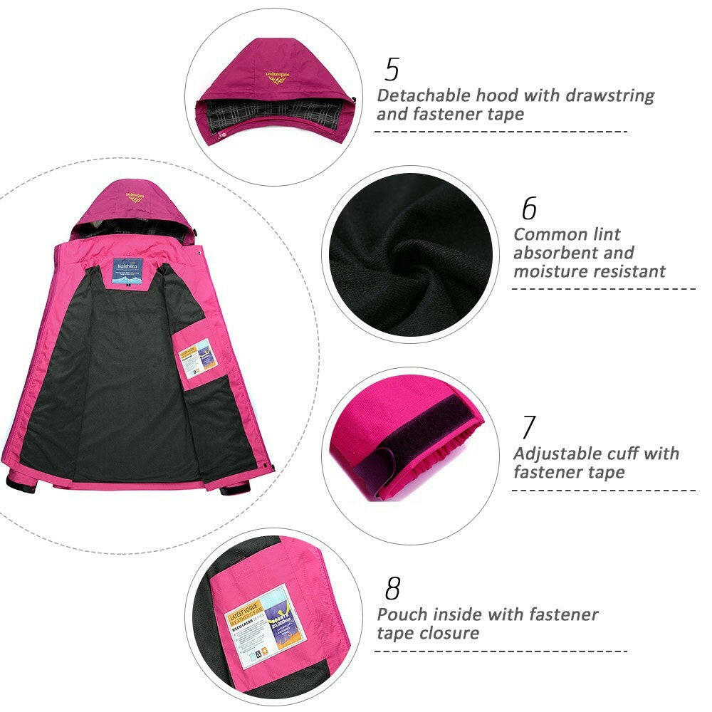 Waterproof Detachable-Hood Jacket for Women - gallery