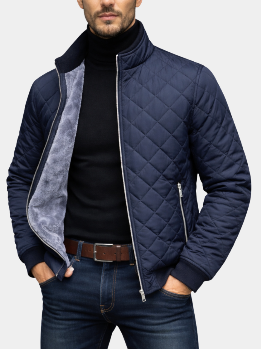 Classic Warm Quilted Winter Jacket for Men