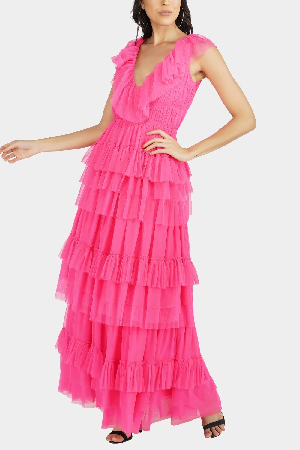 Alexandra Tulle Maxi in Pink — gallery