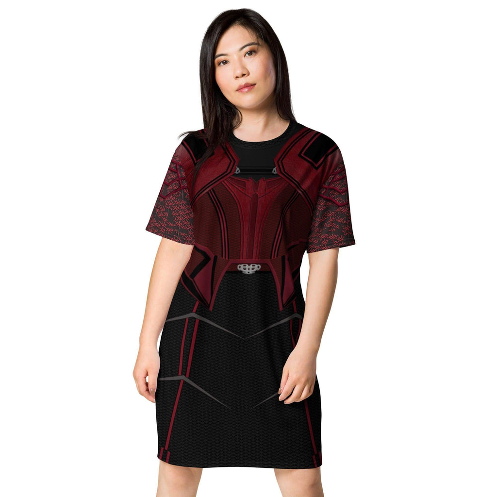 Oversized Graphic Jersey Dress for Women — Casual Drop Shoulder