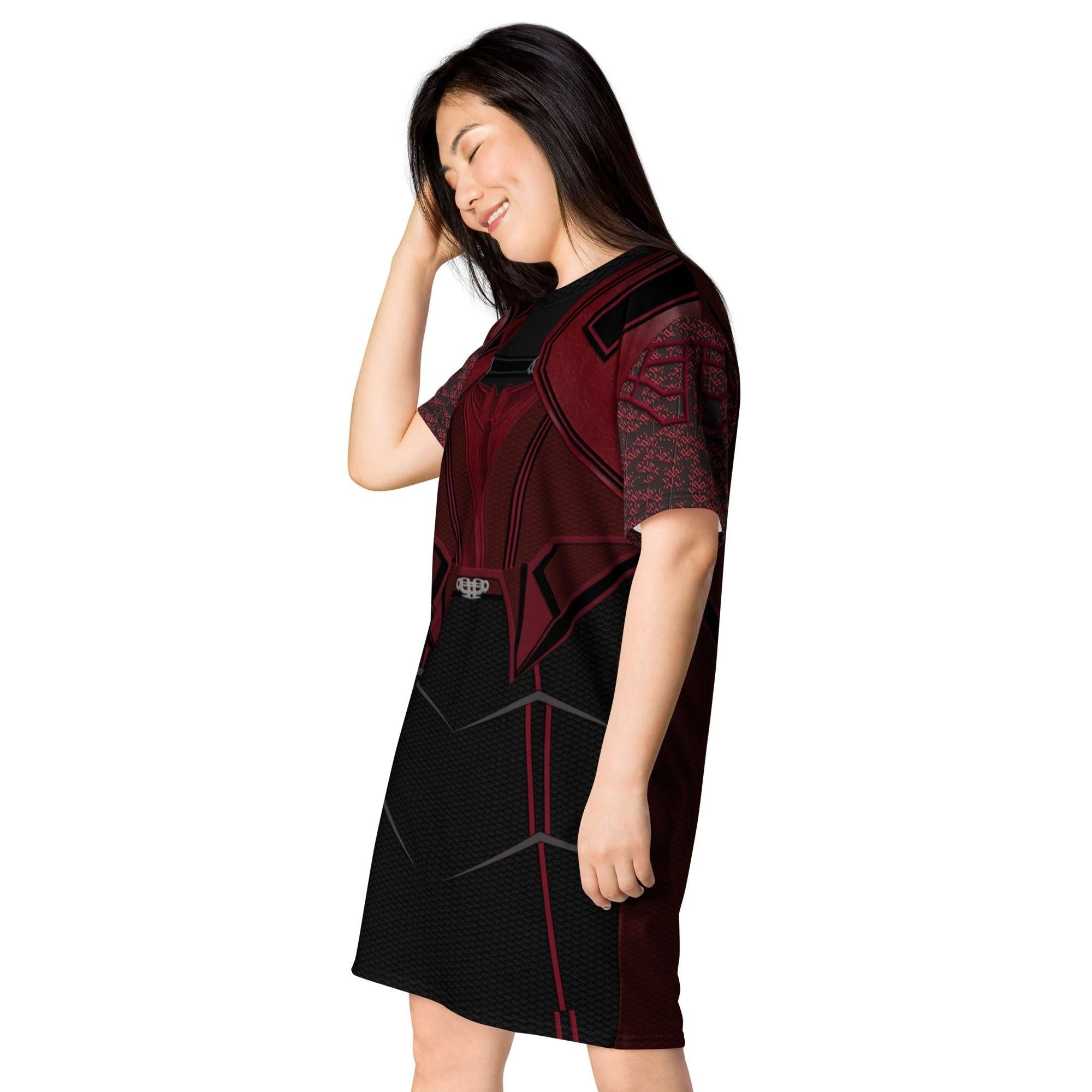 Oversized Graphic Jersey Dress for Women — Casual Drop Shoulder - gallery