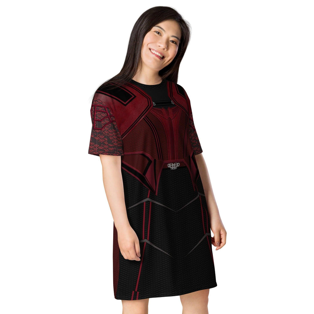 Oversized Graphic Jersey Dress for Women — Casual Drop Shoulder - gallery