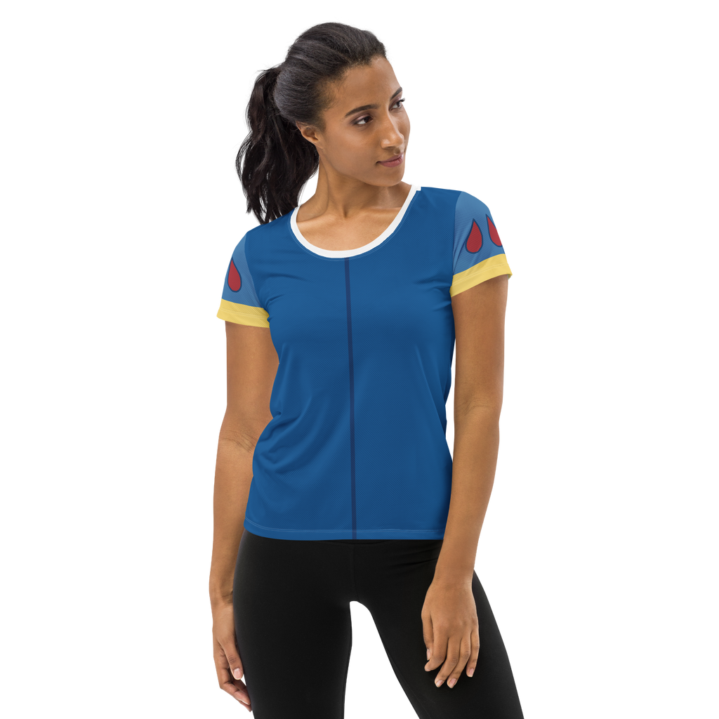 Graphic Print Athletic Top for Women — Lightweight Performance