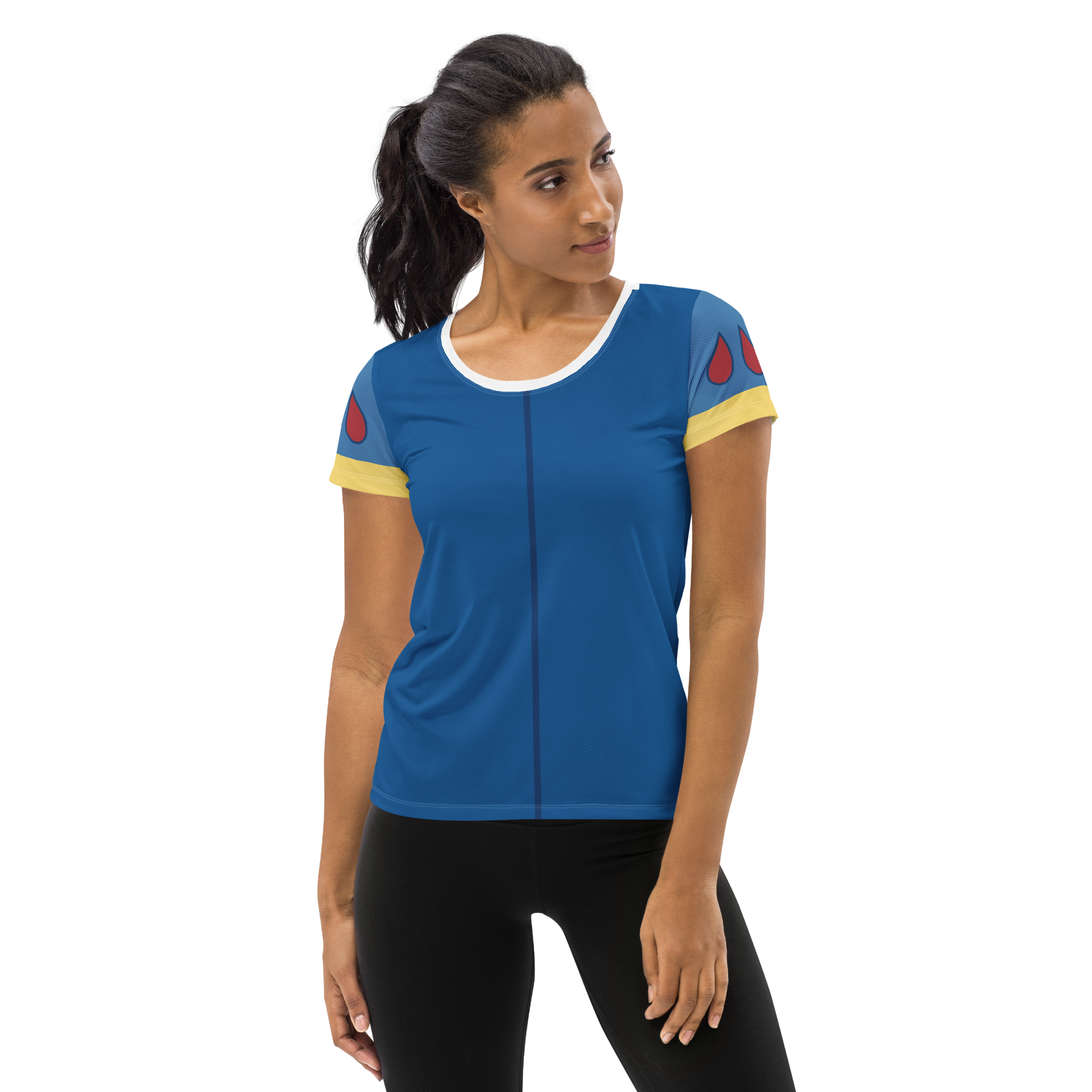 Graphic Print Athletic Top for Women — Lightweight Performance