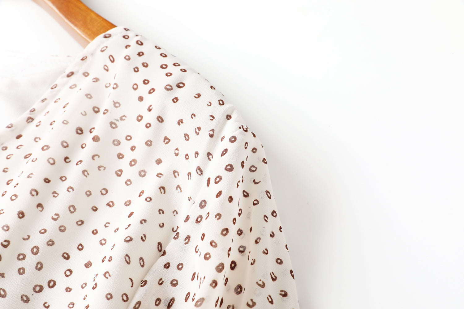 Amelia Polka Dots Printed V Neck Tier Chiffon Plus Size Short Sleeve Mid... — gallery