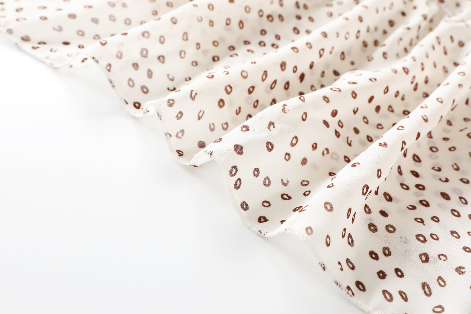 Amelia Polka Dots Printed V Neck Tier Chiffon Plus Size Short Sleeve Mid... — gallery