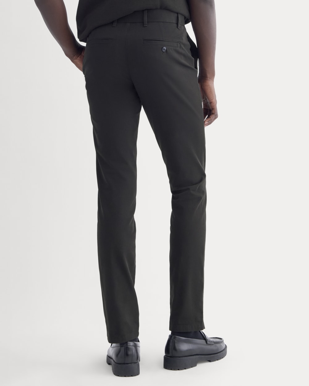 Black Slim Performance Chino Trousers for Men - gallery
