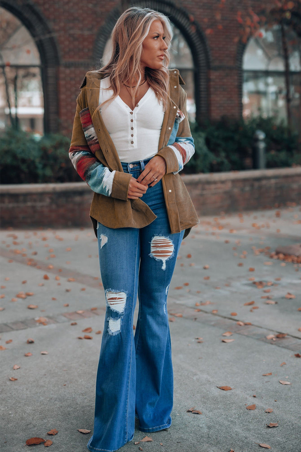 Aztec-Inspired Corduroy Jacket