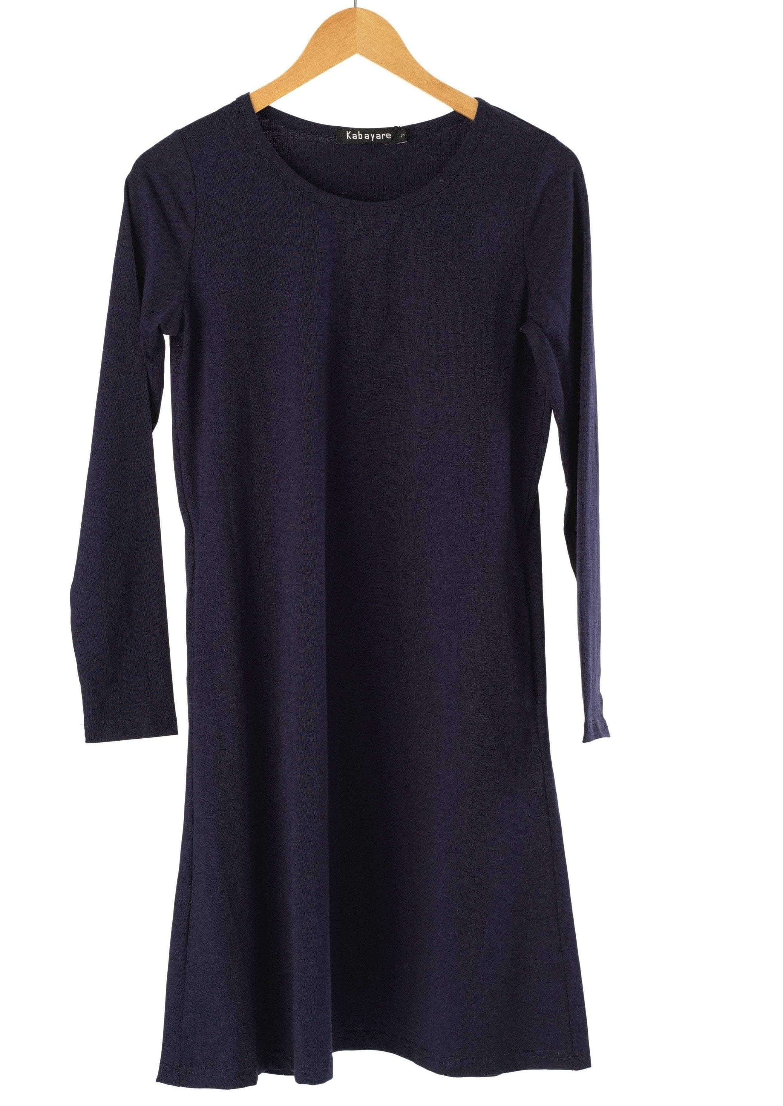 Basic Modest Long-Sleeve Cotton Midi Top for Women - gallery