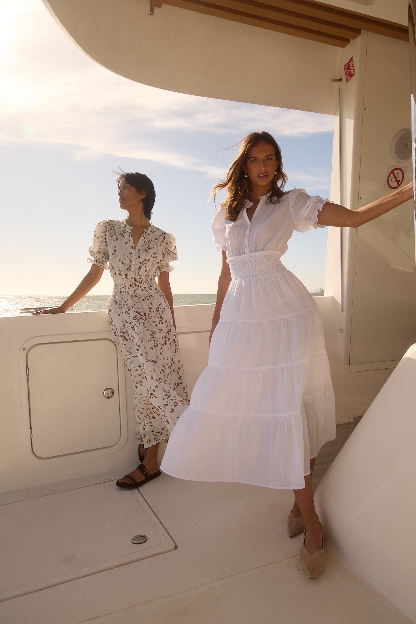 Izrah Smocked Puff Sleeve Maxi Dress for Women - gallery
