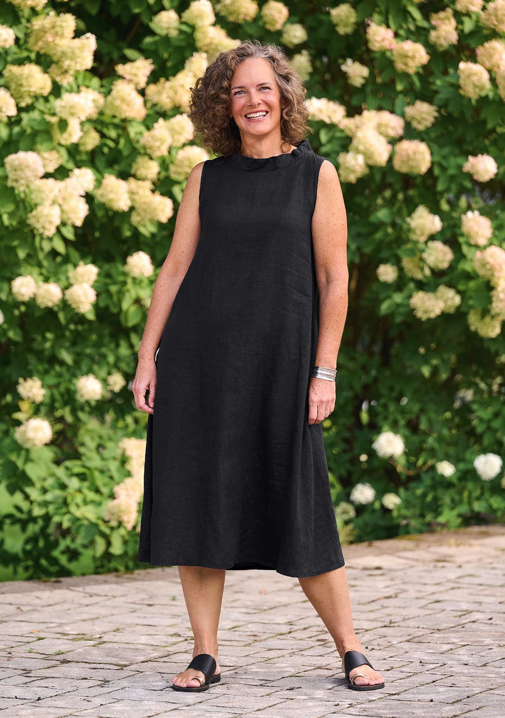 Brooke Sleeveless Linen Flare Dress for Women - gallery
