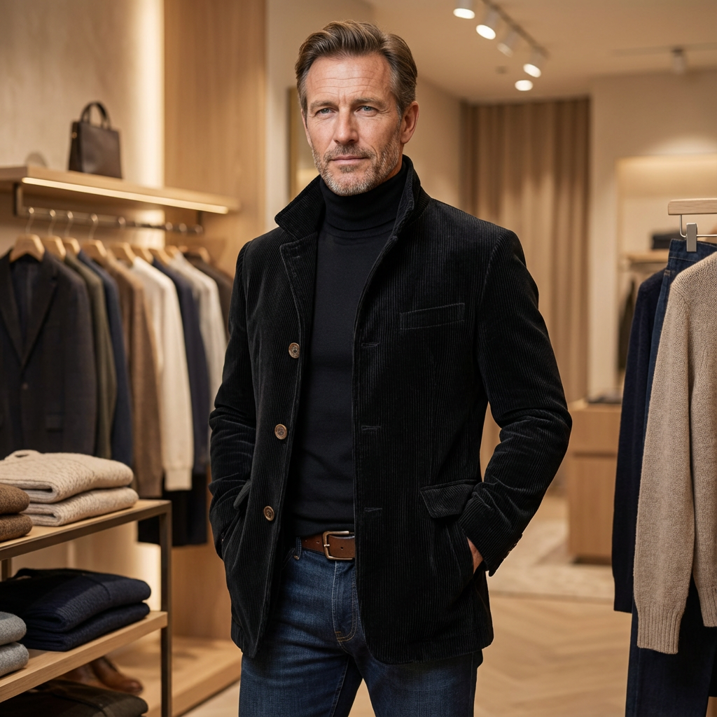 Elegant Jacket for Men - Black