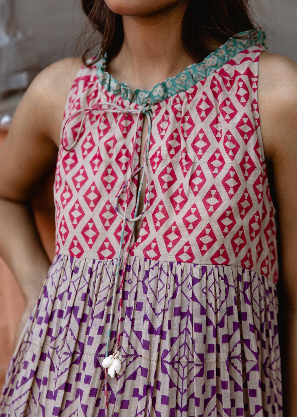 Brown Tiered Dori Maxi Dress for Women - gallery