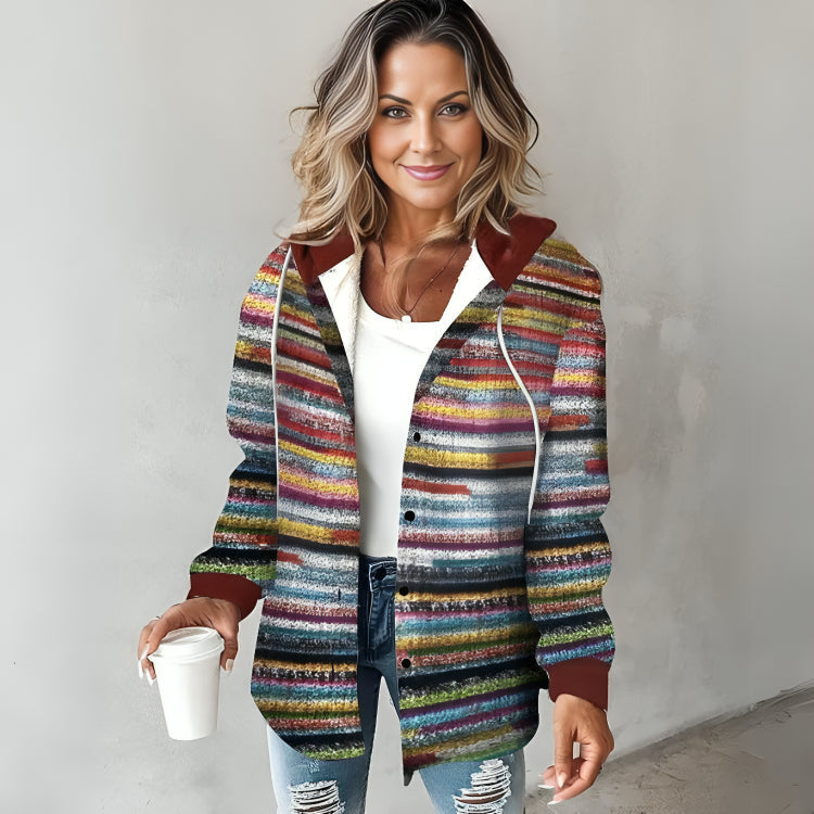 Jaira - Colorful Knit Hoodie