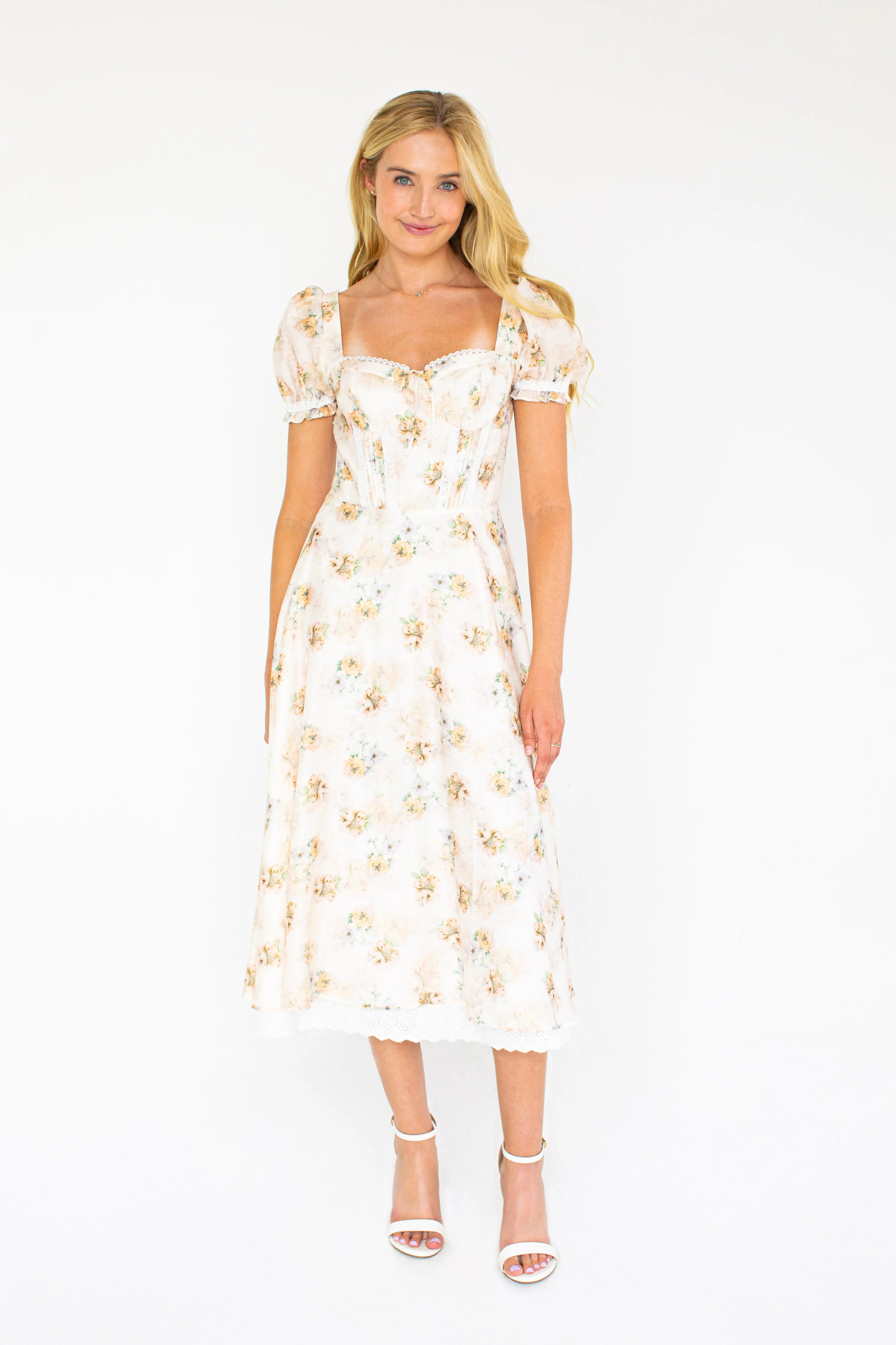 Claribel Floral Dress for Women — Timeless Elegant Style