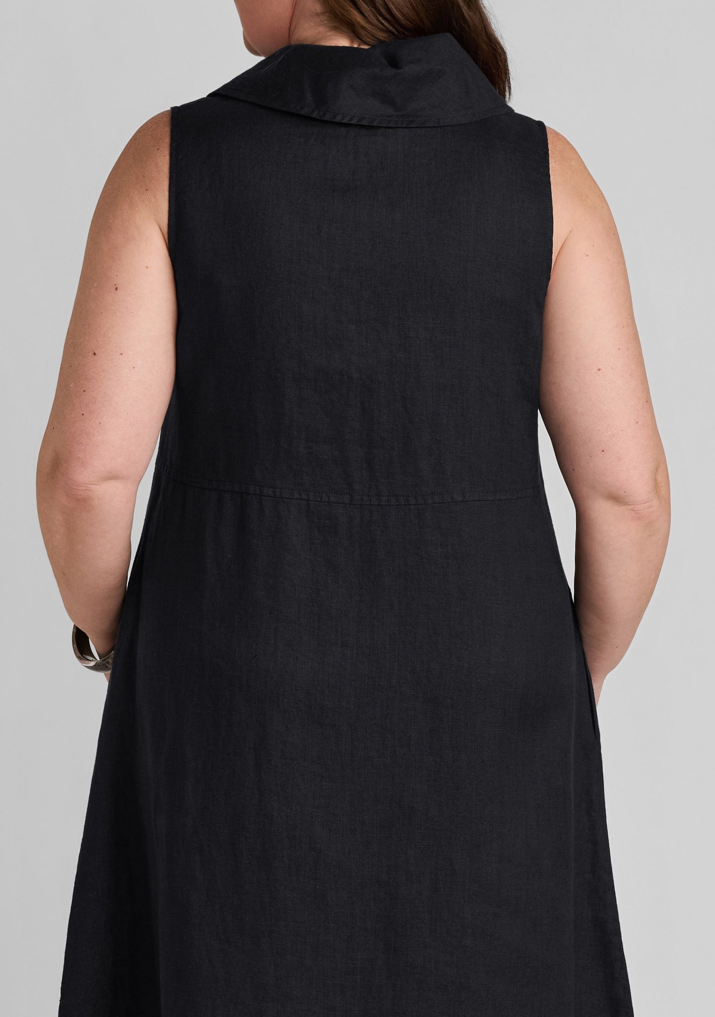 Collar Linen Maxi Dress for Women - gallery