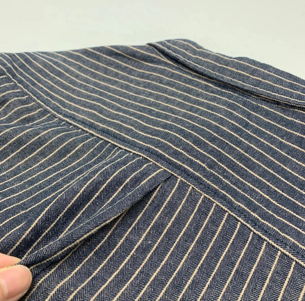 Striped Cotton Linen Long Sleeve Shirt for Men - gallery