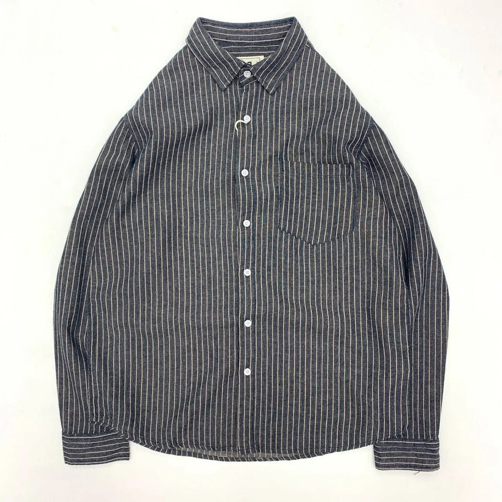 Striped Cotton Linen Long Sleeve Shirt for Men - gallery
