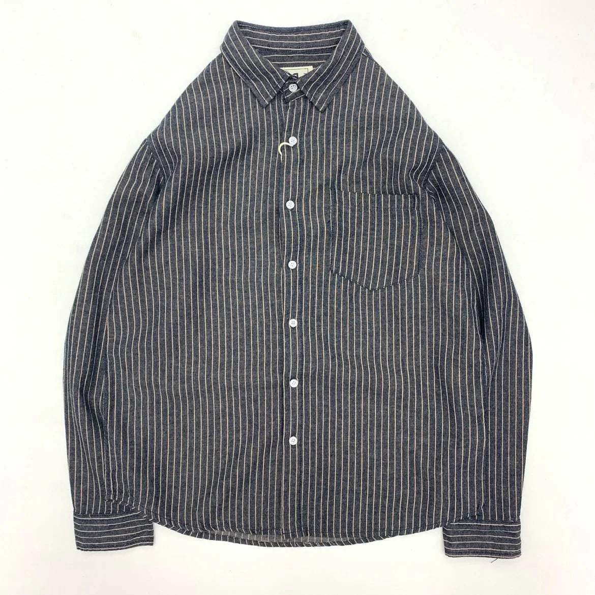 Striped Cotton Linen Long Sleeve Shirt for Men - gallery